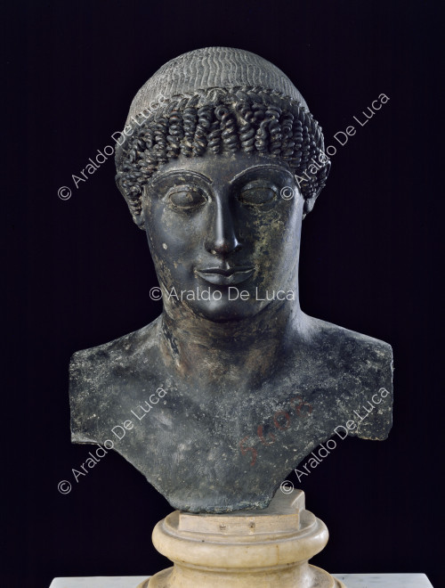 Bust of kouros identified with Apollo