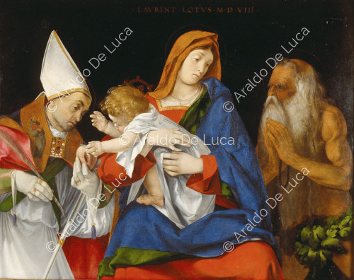 Virgen con el Niño, San Nicolás de Bari y San Onofrio