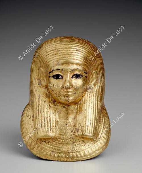 Maschera funeraria per mummia di feto