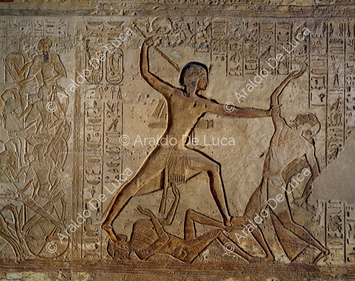 Ramesses II subduing his enemies
