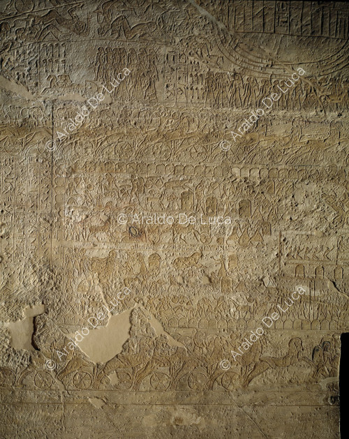Mur de la bataille de Qadesh. L'armée du Pharaon