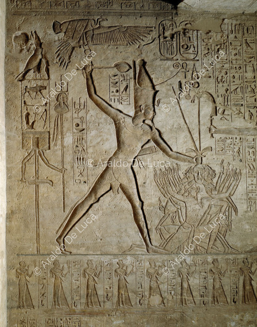 Temple of Ramesses II. Detail of the Battle of Quadesh