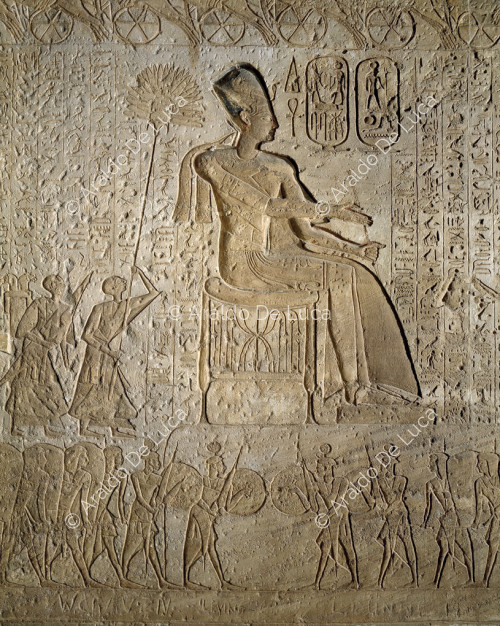 Schlacht von Qadesch: Kriegsrat mit Ramses II. vor seinen Offizieren