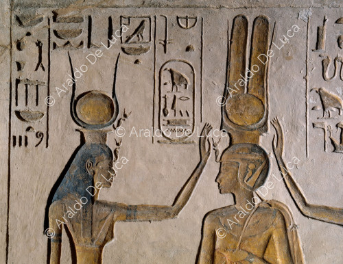 Hathor et Néfertari (détail)