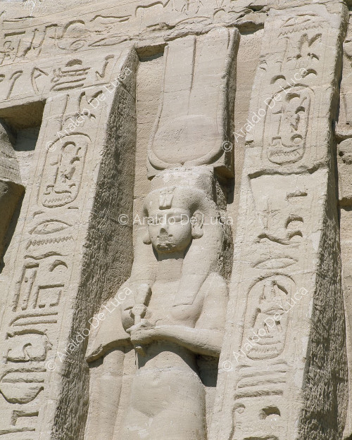 Exterior of the Temple of Hathor and Nefertari (detail)