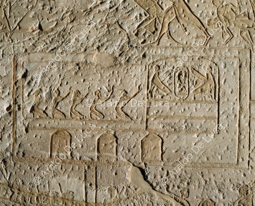 Muro de la batalla de Qadesh. La tienda de Ramsés II