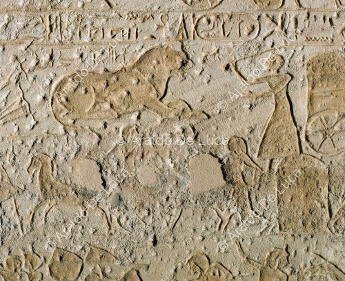Mur de la bataille de Qadesh. Camp du pharaon