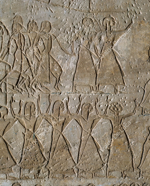 Wall of the Battle of Qadesh. Hittite prisoners