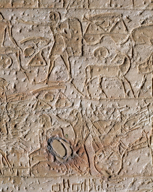 Muro de la batalla de Qadesh. El campamento de Ramsés II
