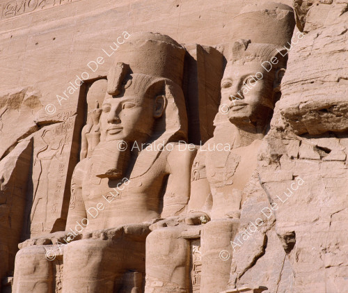 Façade of the Great Temple of Rameses II at Abu Simbel