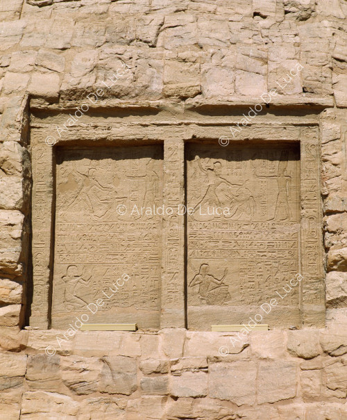 Setau rock stelae from the Great Temple of Abu Simbel