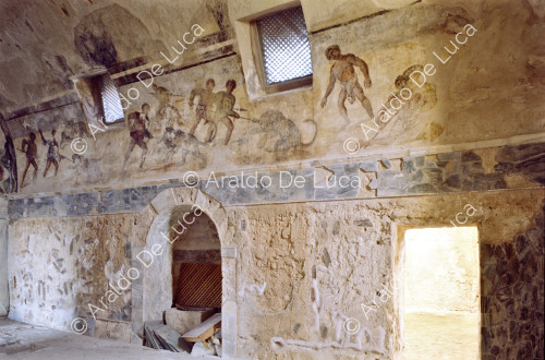 Baths of the Hunters. Wall fresco