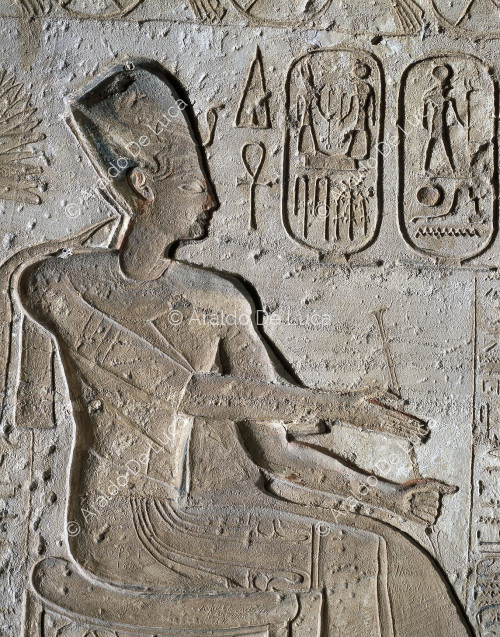 Batalla de Qadesh: detalle del consejo de guerra con Ramsés II delante de sus oficiales