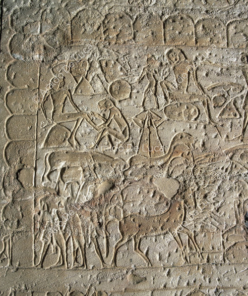 Temple of Ramesses II. Battle of Quadesh. Detail with soldiers
