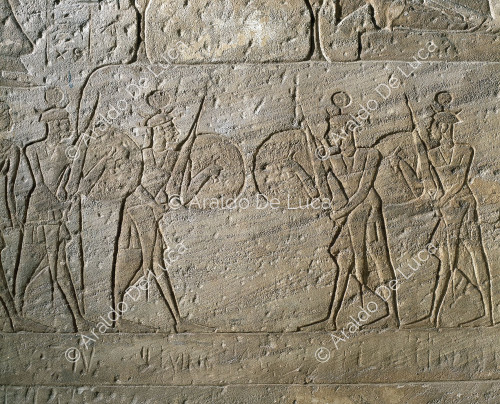 Battle of Qadesh: war council of Ramesses II with his Shardan bodyguards