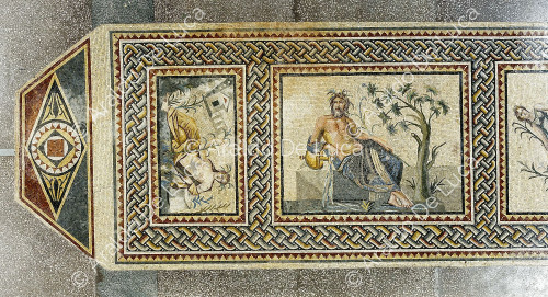 Mosaico con personificazione del fiume Eufrate. Particolare
