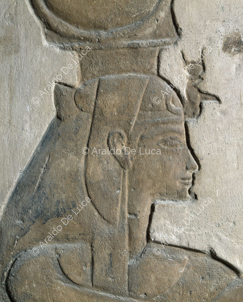 Nefertari en el acto de pujar (detalle)