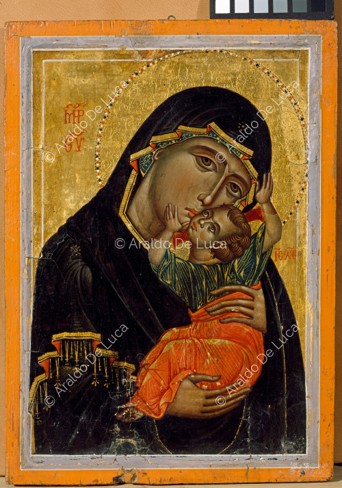 Icono con Kardiotissa (Virgen con el Niño)