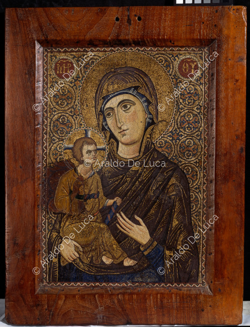 Mosaik mit der Jungfrau und dem Kind