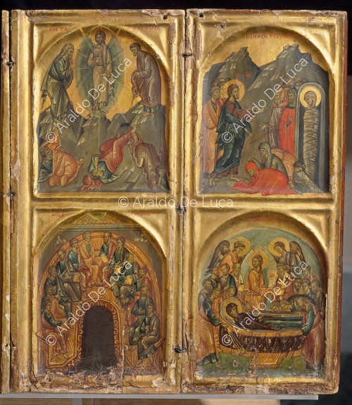 Icon with scenes from the life of Christ