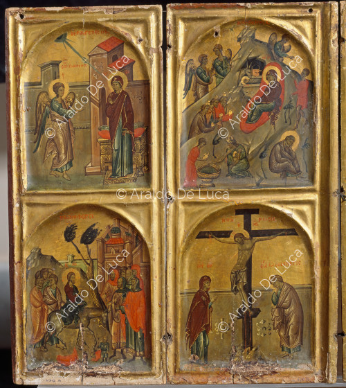 Icon with scenes from the life of Christ