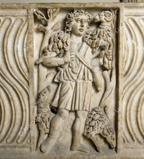 Relief von einem Sarkophag aus der christlichen Zeit