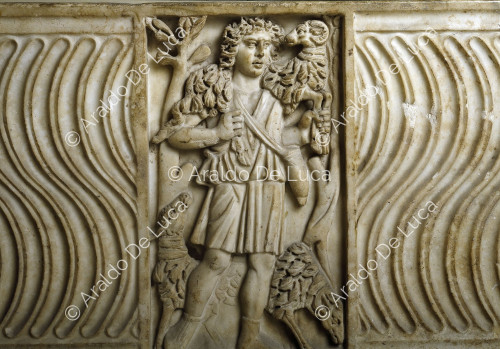Relief von einem Sarkophag aus der christlichen Zeit