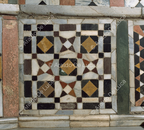 Mosaikboden Opus sectile. Ausschnitt