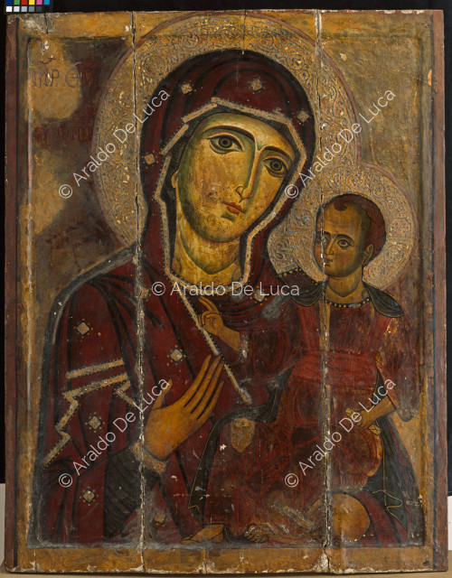 Icono con la Virgen y el Niño Jesús