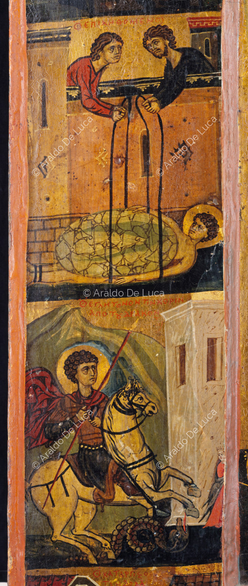 Icono con San Jorge. Detalle
