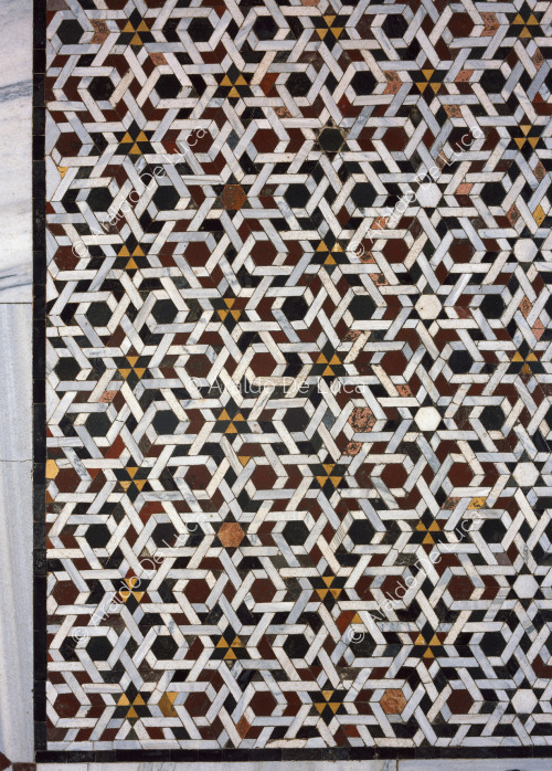 Suelo de mosaico Opus sectile. Detalle