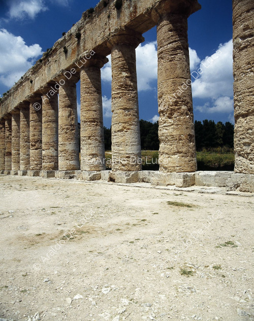 Temple columns. Detail