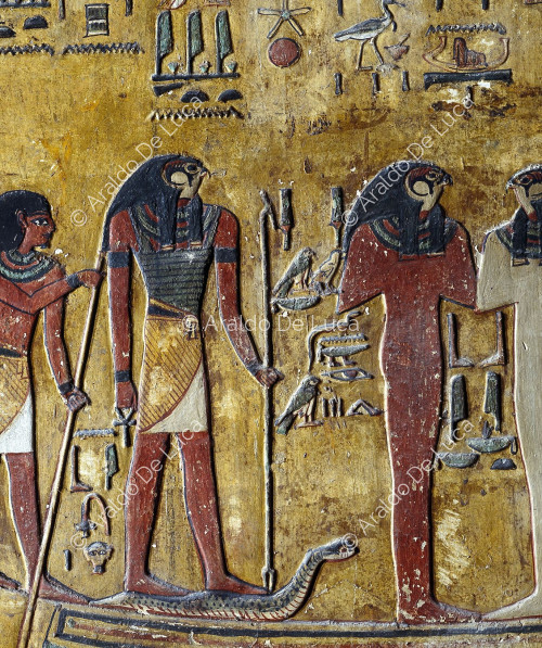 Amduat, troisième heure: trois formes d'Horus