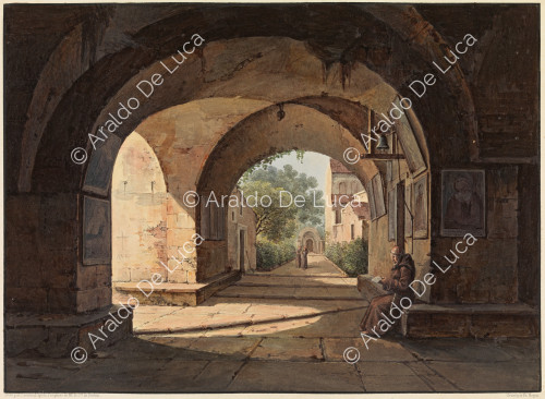 Vista del Claustro de los Capuchinos en Palermo - Viaje pintoresco en Sicilia dedicada a su altura real la Señora Duquesa de Berry. Primer tomo