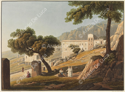 Vista exterior de la Capilla de Santa Rosalía - Viaje pintoresco en Sicilia dedicada a su altura real la Señora Duquesa de Berry. Primer tomo