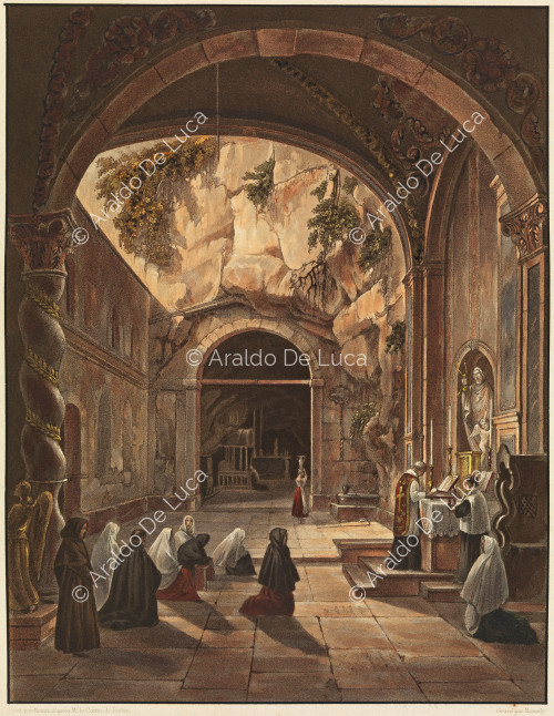 View of the interior of the Chapel and the cave of Saint Rosalie in Palermo - Picturesque journey in Sicily dedicated to her royal highness Madam the Duchess de Berry. First volume
