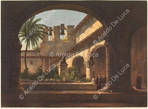 Claustro del Convento de Santa Maria di Gesù en Palermo - Viaje pintoresco en Sicilia dedicada a su altura real la Señora Duquesa de Berry. Primer tomo