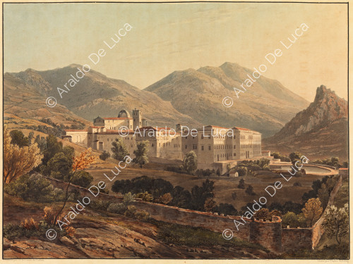 Vista del Convento de San Martín cerca de Palermo - Viaje pintoresco en Sicilia dedicada a su altura real la Señora Duquesa de Berry. Primer tomo