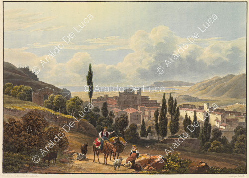 Vue de Monréal - Voyage pittoresque en Sicile dédié à son altesse royale Madame la Duchesse de Berry. Tome premier