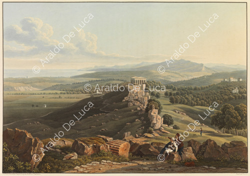 View of the walls of Agrigento, taken from the Temple of Juno Lucina - Picturesque journey in Sicily dedicated to her royal highness Madam the Duchess de Berry. First volume