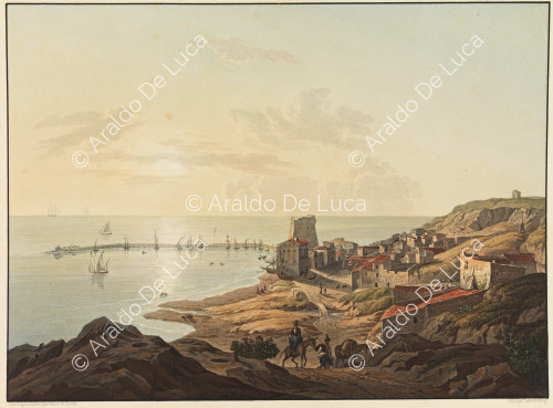 Vista del Puerto de Girgenti - Viaje pintoresco en Sicilia dedicada a su altura real la Señora Duquesa de Berry. Primer tomo