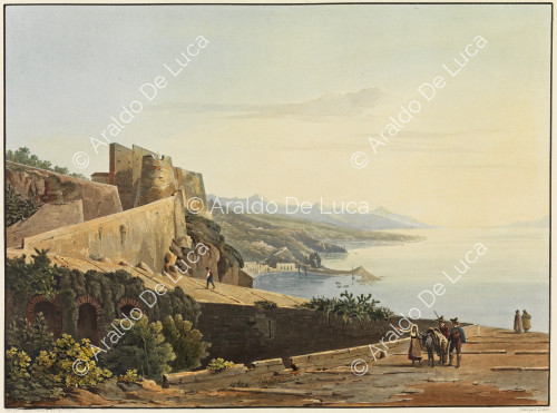 Vista del Forte e dello Stretto di Messina - Viaggio pittoresco in Sicilia dedicato a sua altezza reale la Signora Duchessa di Berry. Tomo secondo