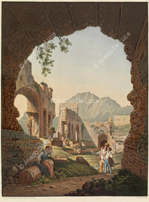 Interior view of the Theater of Taormina - Picturesque journey in Sicily dedicated to her royal highness Madam the Duchess de Berry. Second volume