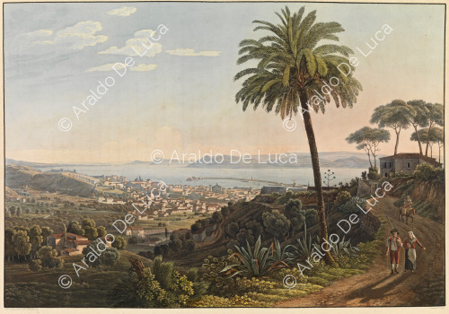 Vue de Messine - Voyage pittoresque en Sicile dédié à son altesse royale Madame la Duchesse de Berry. Tome second