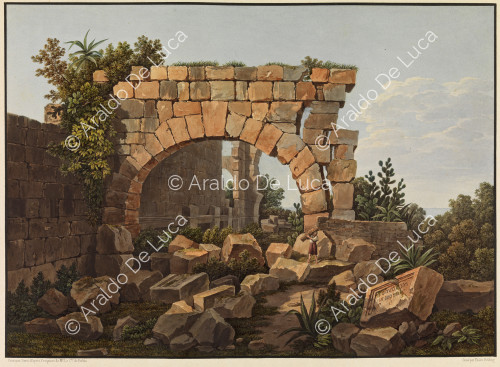 View of the ruins, in Tindari - Picturesque journey in Sicily dedicated to her royal highness Madam the Duchess de Berry. Second volume