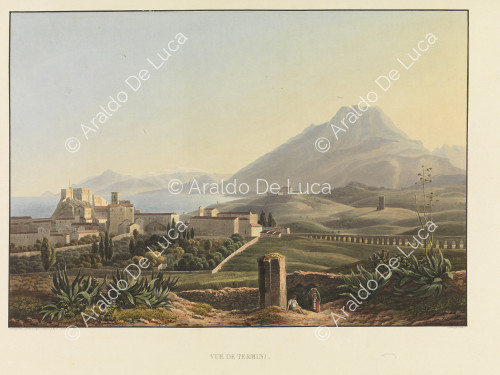 Vue de Termini - Voyage pittoresque en Sicile dédié à son altesse royale Madame la Duchesse de Berry. Tome second