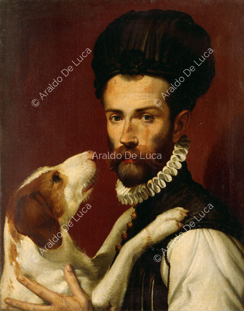 Caballero con perro
