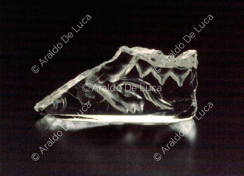 Rock crystal plate with panther