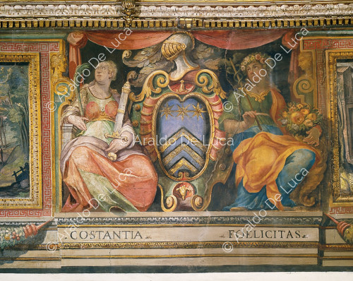 Allegorical figures of Constance and Fortune