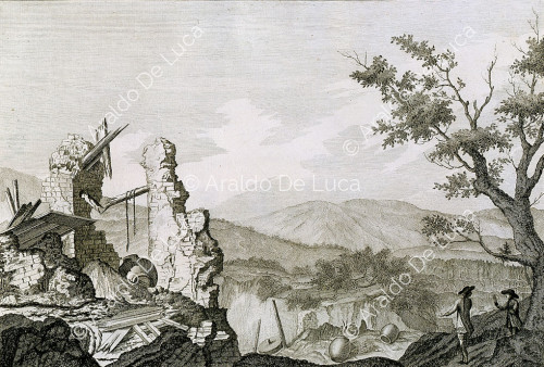 Landscape with ruins

